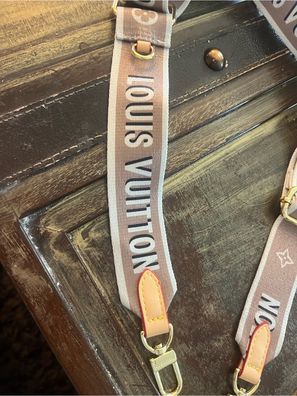 Louis Vuitton style crossbody Strap with Gold Hardware - Picture 2 of 5